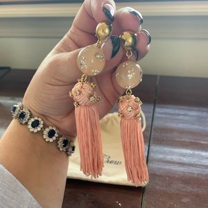J. Crew peach tessell earrings